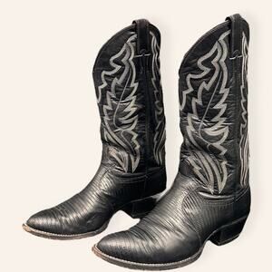 Black Justin Boots Men’s Size 7 | Stamped Imperfect